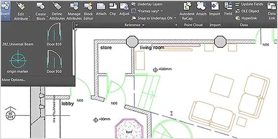 technical drawing in AutoCAD