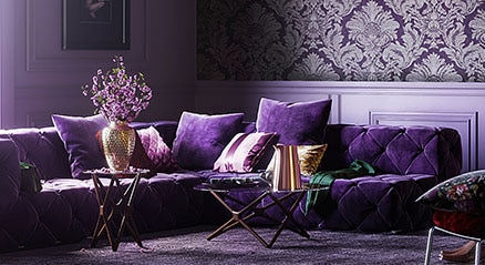 purple inspired interior design