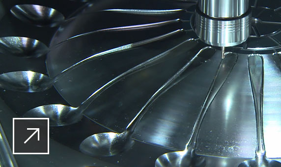 PowerMill 3-axis machining being used to manufacture an injection mold tool for mass producing plastic spoons