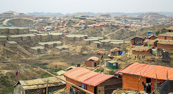 Photograph of refugee site in Bangladesh