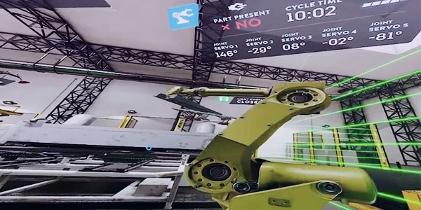 Factory simulation with virtual reality